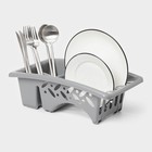 Сушилка для посуды, 32.5×19×11 см, серая - Фото 1