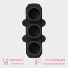 Форма для льда Доляна «Цилиндр стакан», силикон, 21×4.5×9 см, 3 ячейки (5.5×4.5 см), чёрная - Фото 2