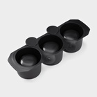 Форма для льда Доляна «Цилиндр стакан», силикон, 21×4.5×9 см, 3 ячейки (5.5×4.5 см), чёрная - Фото 3