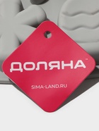 Форма для выпечки новогодняя Доляна «Новогодняя варежка», силикон, 6 ячеек, 24×20.5×2.5 см, серая 10622113 - фото 319857571