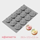 Форма для выпечки и муссовых десертов KONFINETTA «Шарм», силикон, 29.5×17.2 см, 12 ячеек (5×2.2 см), серая - Фото 1