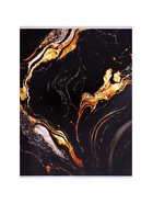 Тетрадь А4 80 листов в клетку Calligrata «Мрамор чёрный с золотым», обложка мелованный картон, глянцевая ламинация, блок офсет - Фото 1