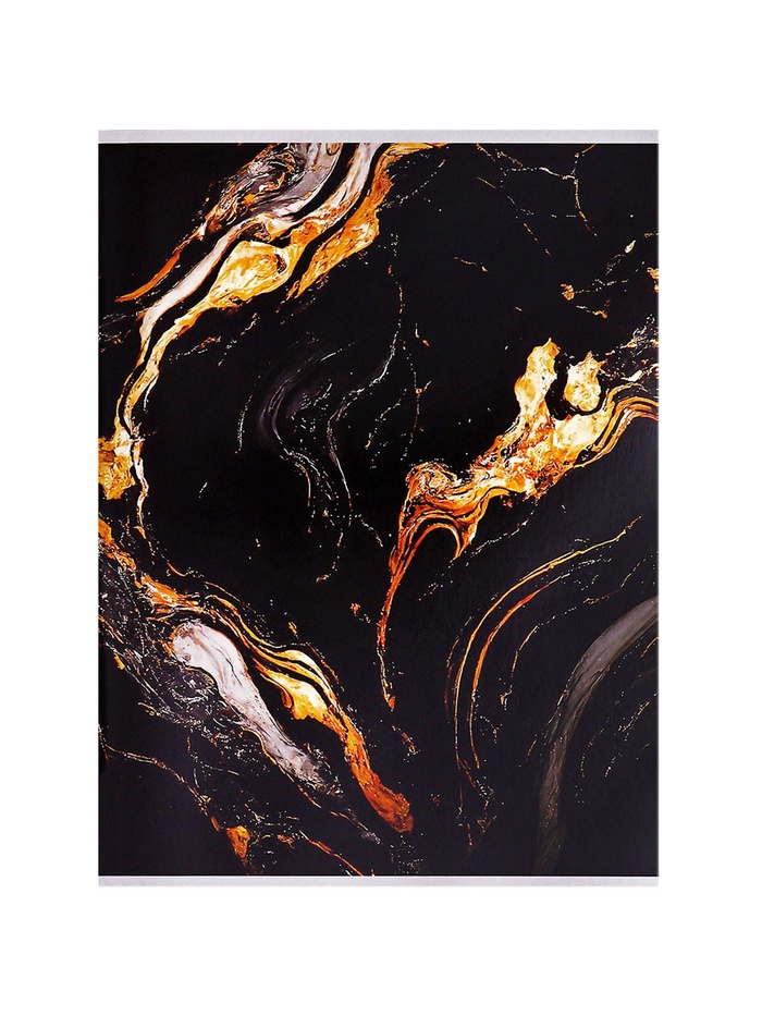 Тетрадь А4 80 листов в клетку Calligrata «Мрамор чёрный с золотым», обложка мелованный картон, глянцевая ламинация, блок офсет - Фото 1