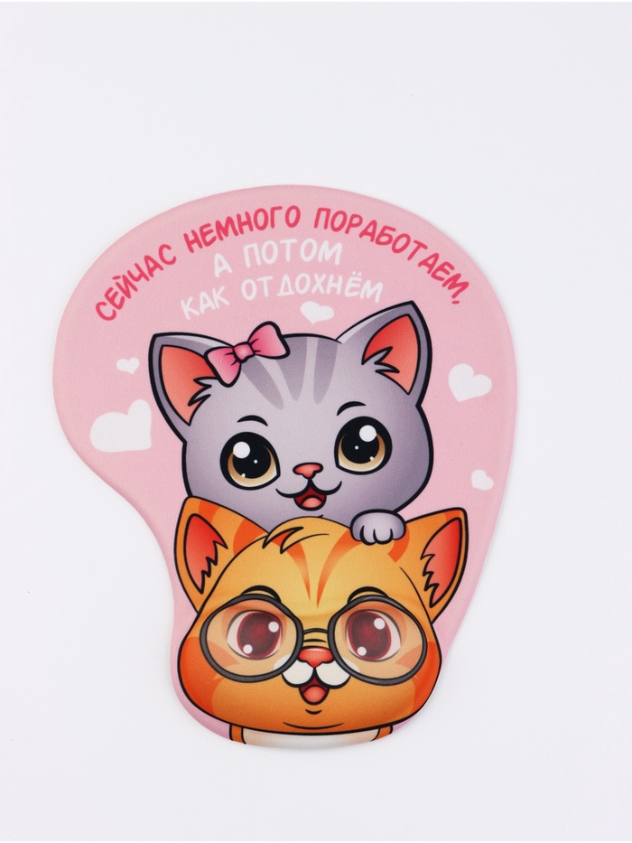 Коврик для компьютерной мыши «Котики», 22.5×27.3 см - Фото 1