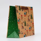 Пакет подарочный новогодний ламинированный «Зверята», 32×26×12 см - Фото 2