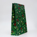 Пакет подарочный новогодний ламинированный «Веточки», 33×42.5×10 см - Фото 3