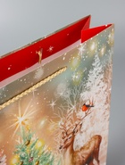 Пакет подарочный "Зверята у ёлки", 33 х 42,5 х 10 см - фото 809177093