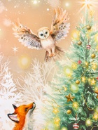 Пакет подарочный "Зверята у ёлки", 33 х 42,5 х 10 см - фото 809177095