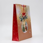 Пакет подарочный новогодний ламинированный «Стеклянный шар», 33×42.5×10 см - Фото 3