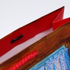 Пакет подарочный новогодний ламинированный «Дед мороз у ёлки», 33×42.5×10 см - Фото 2