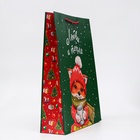 Пакет подарочный новогодний ламинированный «Любви и тепла», 33×42.5×10 см - Фото 3