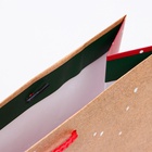 Пакет подарочный новогодний ламинированный «Зверята и снеговик», 33×42.5×10 см - Фото 5