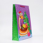 Пакет новогодний подарочный ламинированный «Счастливая змея», упаковка, 33×42.5×10 см - Фото 3