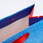 Пакет подарочный новогодний ламинированный «Довольный дед мороз», 33×42.5×15 см - Фото 4