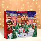 Пакет подарочный новогодний ламинированный «Праздник в городе», 50×40×15 см - Фото 2