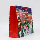 Пакет подарочный новогодний ламинированный «Праздник в городе», 50×40×15 см - Фото 3