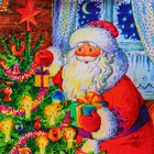 Пакет подарочный новогодний ламинированный «Дед мороз у ёлки», 11.5×14.5×6.5 см - Фото 3