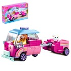 УЦЕНКА Конструктор Розовая Мечта «Машинка с прицепом», 116 деталей 10749919