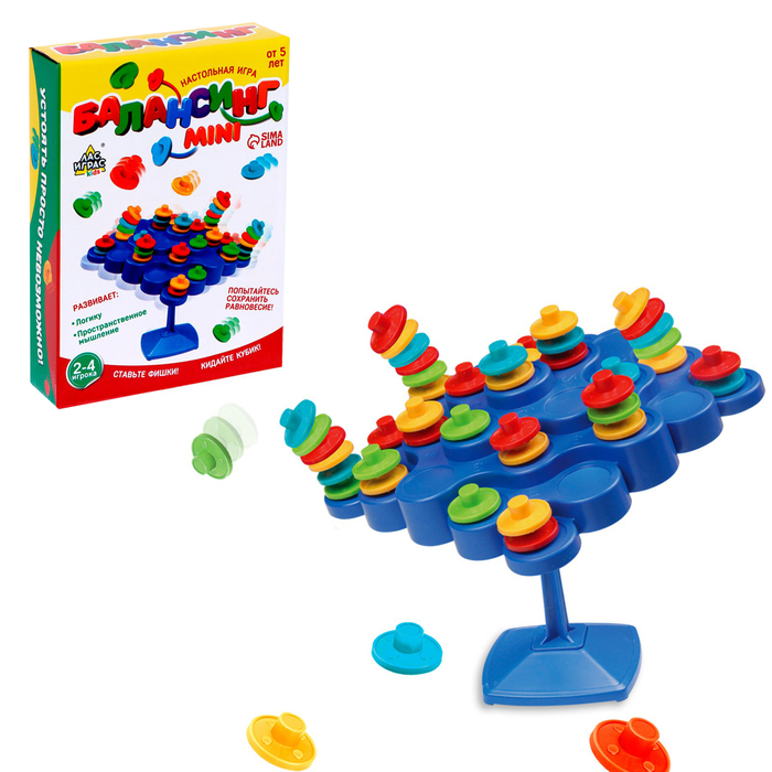 Уценка Настольная игра на равновесие и координацию «Балансинг мини», 48 фишек, 2-4 игрока, 5+ - Фото 1