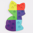 Сортер деревянный «Котёнок» с помпонами и пинцетом, 15×21 см - Фото 6