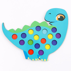 Сортер деревянный «Дино» с помпонами и пинцетом, 15×21 см - Фото 6