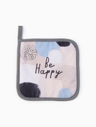 Прихватки «Доляна» Be happy, набор 2 шт., 20×27 см, 17×17 см - Фото 6