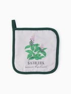 Кухонный набор «Доляна. Базилик»: варежка-прихватка 20×27 см, прихватка 17×17 см - Фото 6