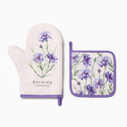 Набор кухонный «Василек» варежка-прихватка 20×27 см, прихватка 17×17 см 100% п/э - Фото 2