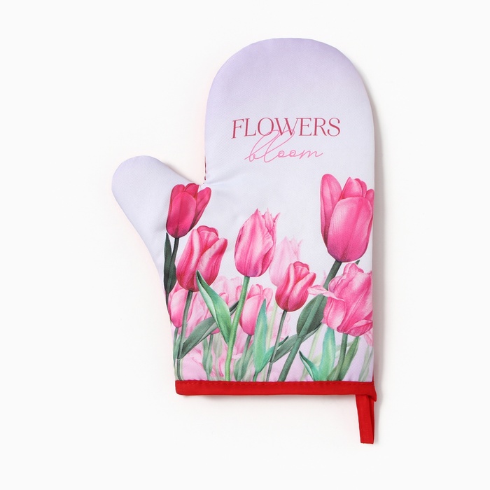 Варежка - прихватка «Тюльпаны», 20×27 см - Фото 1