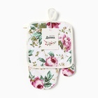 Кухонный набор 2 пр. Доляна Цветы розов. прихватка 17*17см, Варежка-прихватка 26*16см,100%хл - фото 25527656