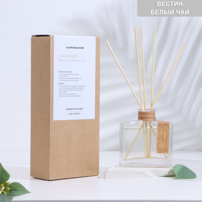 Диффузор ароматический "Bomantic", 120 мл, Вестин белый чай - Фото 1