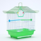 Клетка для птиц укомплектованная Bd-1/1d, 30 х 23 х 39 см, зелёная - Фото 1