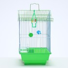 Клетка для птиц укомплектованная Bd-1/1d, 30 х 23 х 39 см, зелёная - Фото 3
