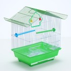 Клетка для птиц укомплектованная Bd-1/1d, 30 х 23 х 39 см, зелёная - Фото 4