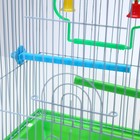Клетка для птиц укомплектованная Bd-1/1d, 30 х 23 х 39 см, зелёная - Фото 9