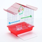 Клетка для птиц укомплектованная Bd-1/1d, 30 х 23 х 39 см, красная - Фото 5