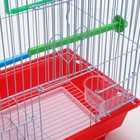 Клетка для птиц укомплектованная Bd-1/1d, 30 х 23 х 39 см, красная - Фото 7