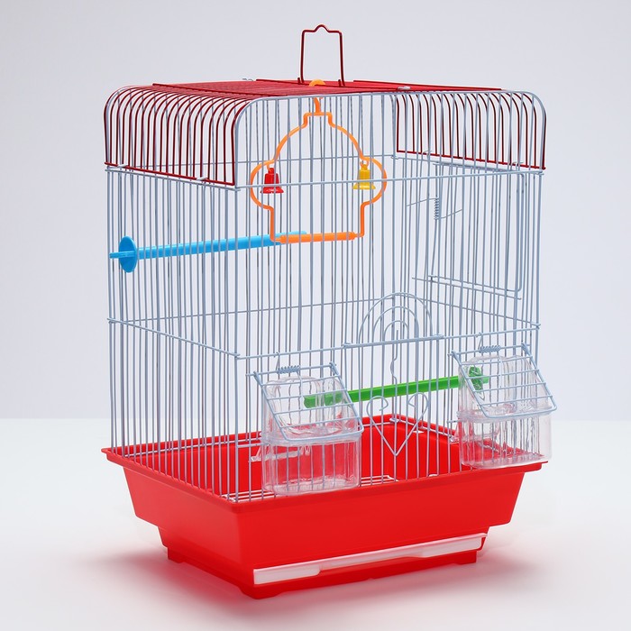 

Клетка для птиц укомплектованная Bd-1/2q, 30 х 23 х 39 см, красная