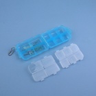 Таблетница, 10 секций, 10 × 6 × 3 см, цвет белый - фото 25466587