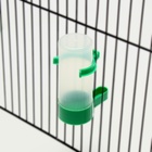 Поилка/кормушка для птиц 4×12 см, 140 мл, зелёная - Фото 2