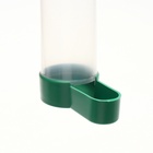 Поилка/кормушка для птиц с крышкой 4×13 см, 150 мл, зелёная - Фото 5
