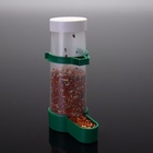 Поилка/кормушка для птиц с крышкой 4×13 см, 150 мл, зелёная - Фото 7