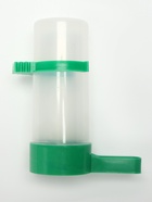 Поилка/кормушка для птиц 10.5×3.5 см, 90 мл, зелёная - Фото 3