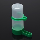 Поилка/кормушка для птиц 10.5×3.5 см, 90 мл, зелёная - Фото 6