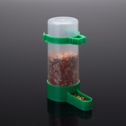 Поилка/кормушка для птиц 10.5×3.5 см, 90 мл, зелёная - Фото 7