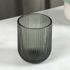 Стакан стеклянный SL Home «Грани», 260 мл, цвет графит - фото 25425580