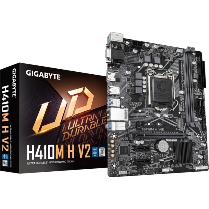 Материнская плата Gigabyte H410M H V2 2.0 Soc-1200 Intel Q470 2xDDR4 mATX AC`97 8ch(7.1) Gb   107350 - фото 51656154