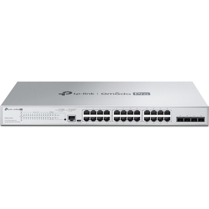 Коммутатор TP-Link Omada Pro S5500-24GP4F (L2+) 24x1Гбит/с 4xКомбо(1000BASE-T/SFP) 4SFP 24P   107353 - фото 51640345