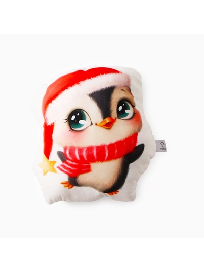 Подушка Этель "Happy penguin" 30х35 см, 100 п/э, велюр