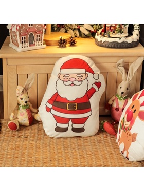 Подушка Этель «Весёлый Санта» 24×33 см, 100 п/э, велюр